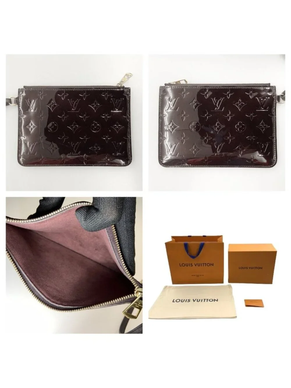 Louis Vuitton Monogram Vernis Long Beach MM Tote Purple